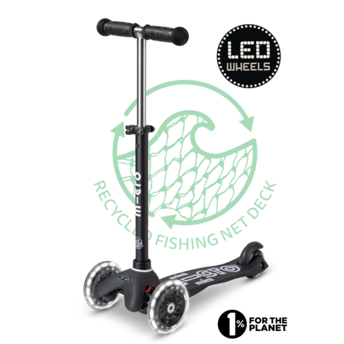 Micro Mini Micro scooter Deluxe ECO  LED black