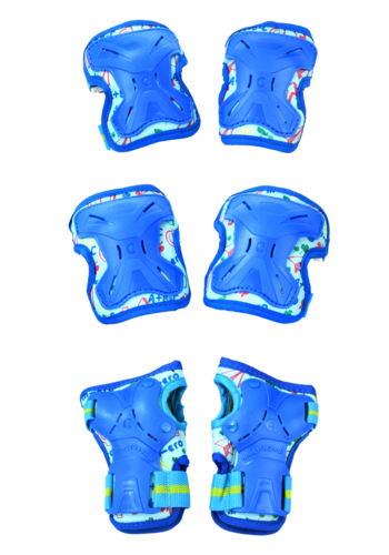 Micro Micro Impact knee, wrist, and elbow protectors for children - blue