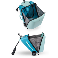 Micro Ride On Luggage Eazy Allrounder - valise trolley avec siège enfant intégré - Bleu