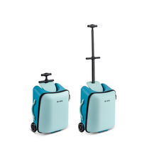 Micro Ride On Luggage Eazy Allrounder - valise trolley avec siège enfant intégré - Bleu