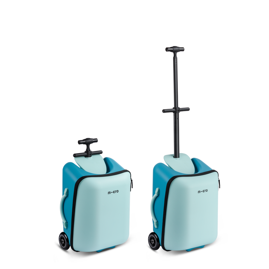 Micro Ride On Luggage Eazy Allrounder - valise trolley avec siège enfant intégré - Bleu