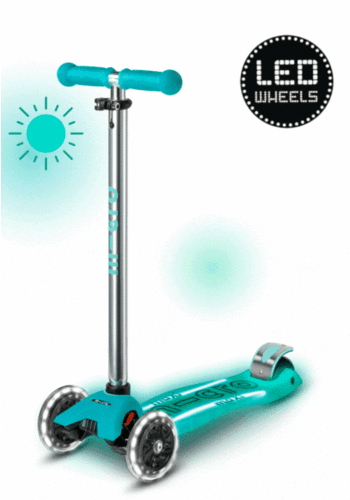 Micro Maxi Micro Glow+ LED Menthe Aqua trottinette