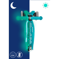 Trottinette Maxi Micro Deluxe Glow Plus LED - trottinette enfant 3 roues - Menthe Aqua