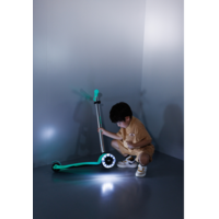 Trottinette Maxi Micro Deluxe Glow Plus LED - trottinette enfant 3 roues - Menthe Aqua