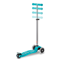 Trottinette Maxi Micro Deluxe Glow Plus LED - trottinette enfant 3 roues - Menthe Aqua