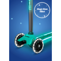Trottinette Maxi Micro Deluxe Glow Plus LED - trottinette enfant 3 roues - Menthe Aqua