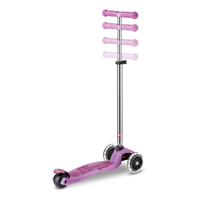 Trottinette Maxi Micro Deluxe Glow Plus LED - trottinette enfant 3 roues - Violet Lumineux