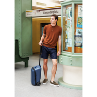 Micro Ride On Luggage Eazy Weekender - valise trolley avec siège enfant intégré - Bleu foncé