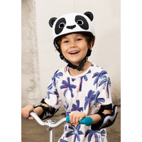 Micro PC helm Deluxe - kinderhelm - wasbare fleece voering - goede luchtcirculatie - 3D Panda