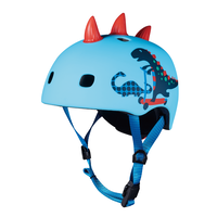 Micro PC helm Deluxe - kinderhelm - wasbare fleece voering - goede luchtcirculatie - 3D Dino