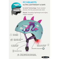 Micro PC helm Deluxe - kinderhelm - wasbare fleece voering - goede luchtcirculatie - Raket