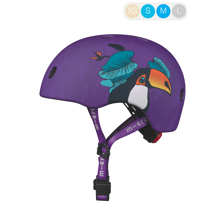Micro PC helm Deluxe - kinderhelm - wasbare fleece voering - goede luchtcirculatie - Toekan