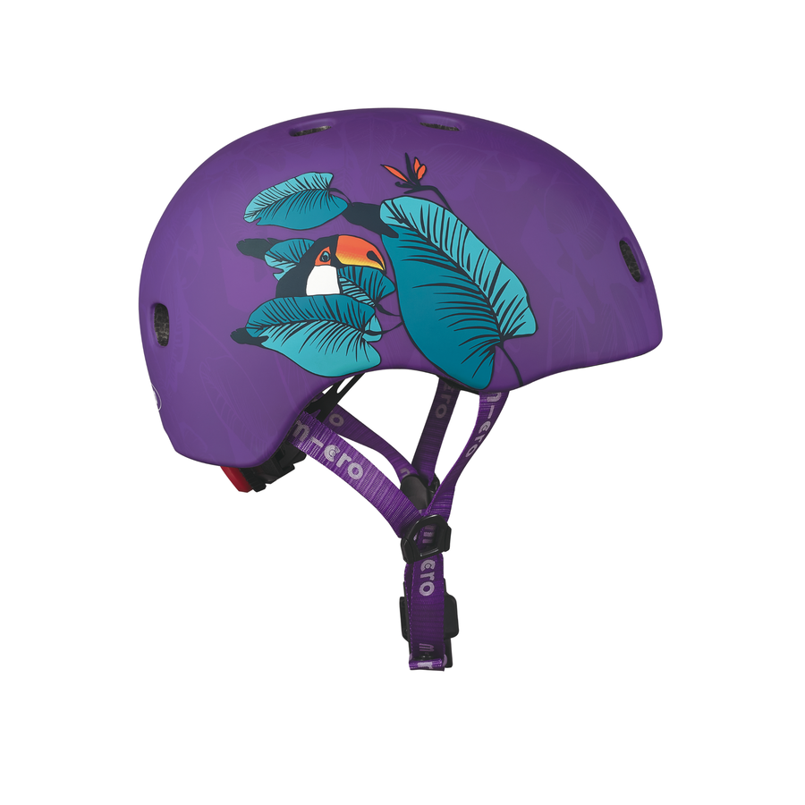 Micro PC helm Deluxe - kinderhelm - wasbare fleece voering - goede luchtcirculatie - Toekan
