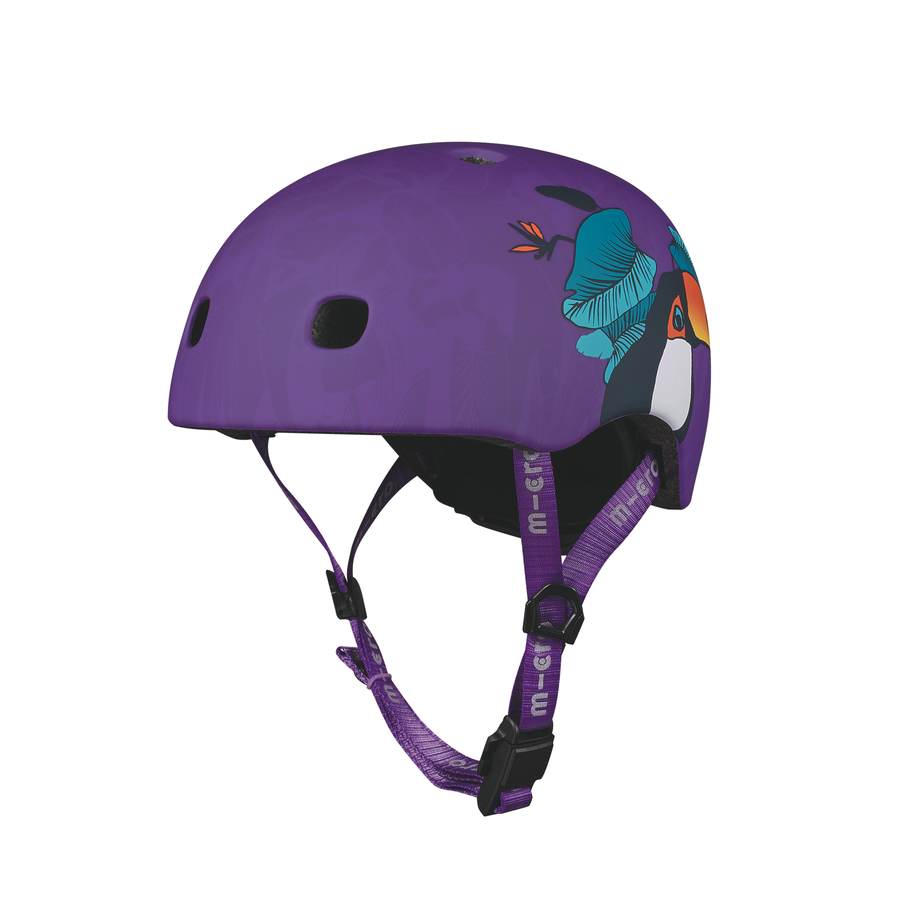 Micro PC helm Deluxe - kinderhelm - wasbare fleece voering - goede luchtcirculatie - Toekan