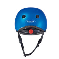 Micro PC helm Deluxe - kinderhelm - wasbare fleece voering - goede luchtcirculatie - Blauw metallic