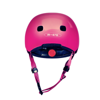 Micro PC helm Deluxe - kinderhelm - wasbare fleece voering - goede luchtcirculatie - Framboos roze
