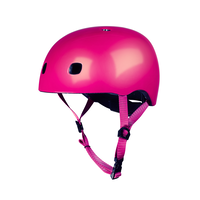 Micro PC helm Deluxe - kinderhelm - wasbare fleece voering - goede luchtcirculatie - Framboos roze