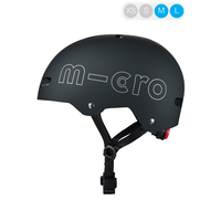 Micro ABS helm Deluxe - kinderhelm - wasbare fleece voering - goede luchtcirculatie - Zwart