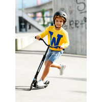 Micro ABS helm Deluxe - kinderhelm - wasbare fleece voering - goede luchtcirculatie - Zwart