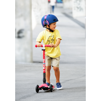 Micro ABS helm Deluxe - kinderhelm - wasbare fleece voering - goede luchtcirculatie - Headphones blauw/roze