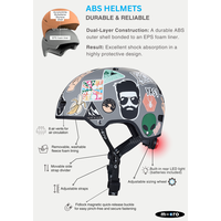 Micro ABS helm Deluxe - kinderhelm - wasbare fleece voering - goede luchtcirculatie - Headphones blauw/roze