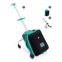 Micro Ride On Luggage Eazy - trolleykoffer met ingebouwd kinderzitje - Forest Green