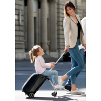 Micro Ride On Luggage Eazy - trolleykoffer met ingebouwd kinderzitje - Zwart