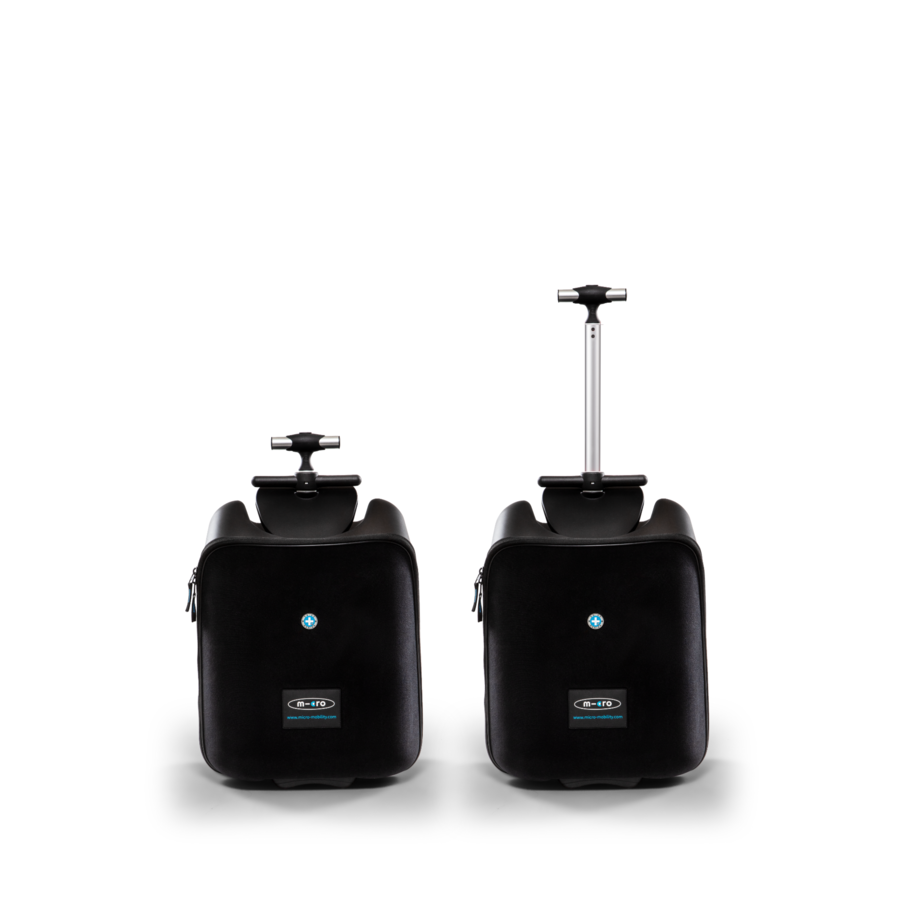 Micro Ride On Luggage Eazy - trolleykoffer met ingebouwd kinderzitje - Zwart
