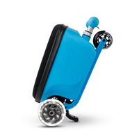 Micro Step Luggage Junior LED - Patch & Play - 3-wiel kinderstepkoffer - Blauw