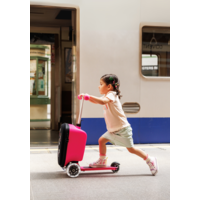 Micro Step Luggage Junior LED - Patch & Play - 3-wiel kinderstepkoffer - Roze