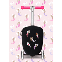 Micro Step Luggage Junior LED - Patch & Play - 3-wiel kinderstepkoffer - Roze