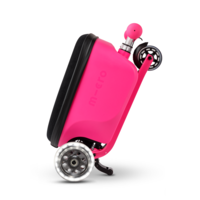 Micro Step Luggage Junior LED - Patch & Play - 3-wiel kinderstepkoffer - Roze