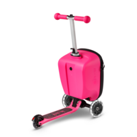 Micro Step Luggage Junior LED - Patch & Play - 3-wiel kinderstepkoffer - Roze