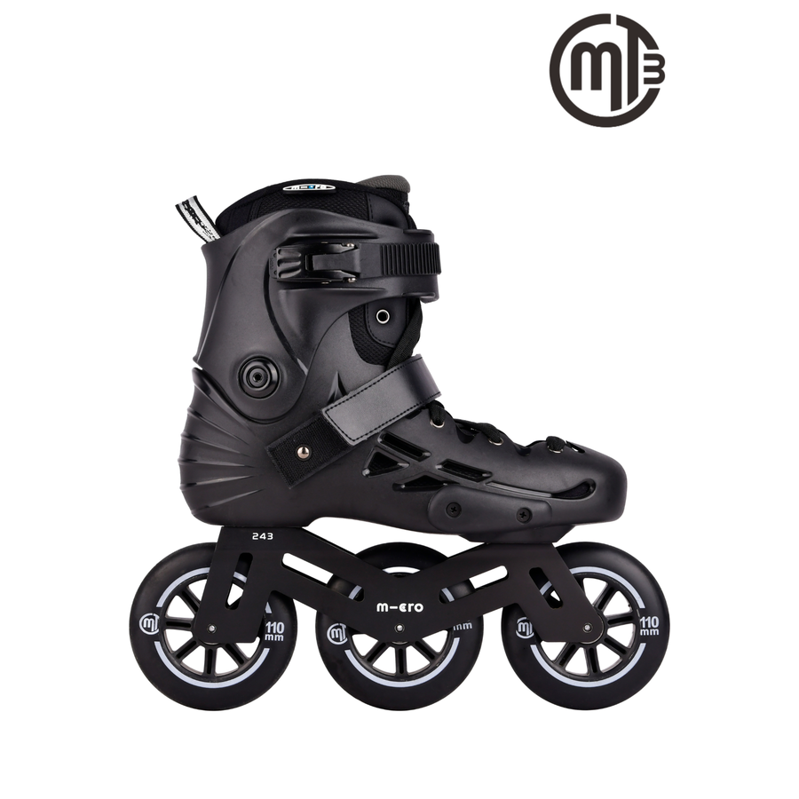 Micro Urban Skates MT3 - inline skates - 3 large wheels - Beginners and advanced - Black