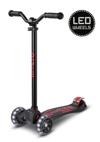 Micro Maxi Micro step Pro LED zwart/rood