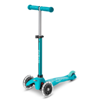 Mini Micro step Deluxe LED - 3-wiel kinderstep - Aqua