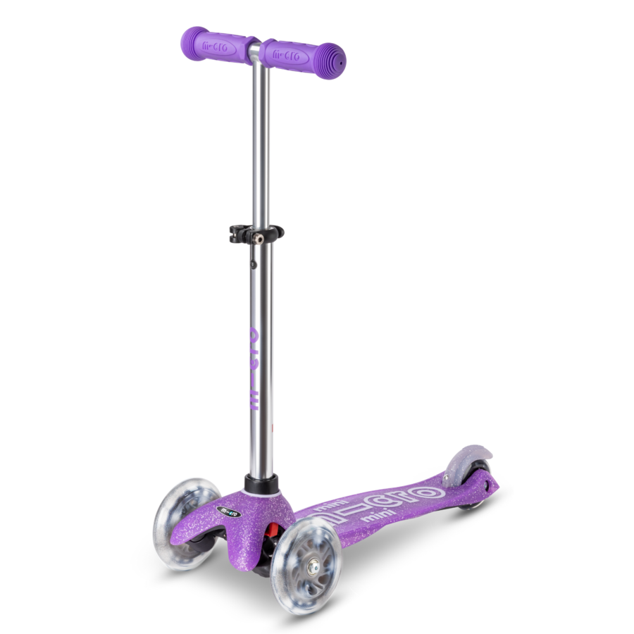 Mini Micro scooter Deluxe Fairy Glitter LED - 3-wheel kids' scooter - Purple