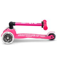 Mini Micro step Deluxe inklapbaar LED - 3-wiel kinderstep - Roze