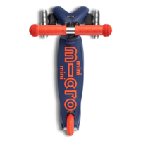 Mini Micro scooter Deluxe foldable LED - 3-wheel children's scooter - Navy Blue