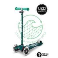 Trottinette Maxi Micro Deluxe ECO LED - trottinette enfant 3 roues - Vert