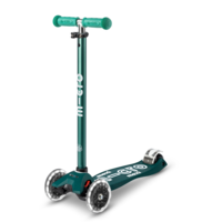 Trottinette Maxi Micro Deluxe ECO LED - trottinette enfant 3 roues - Vert