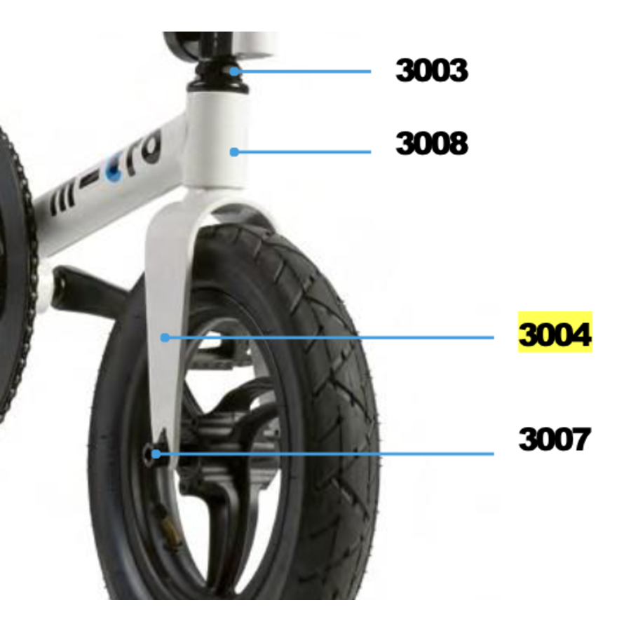 Front fork Pedalflow white (3004)