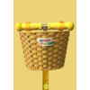 Panier trottinette jaune