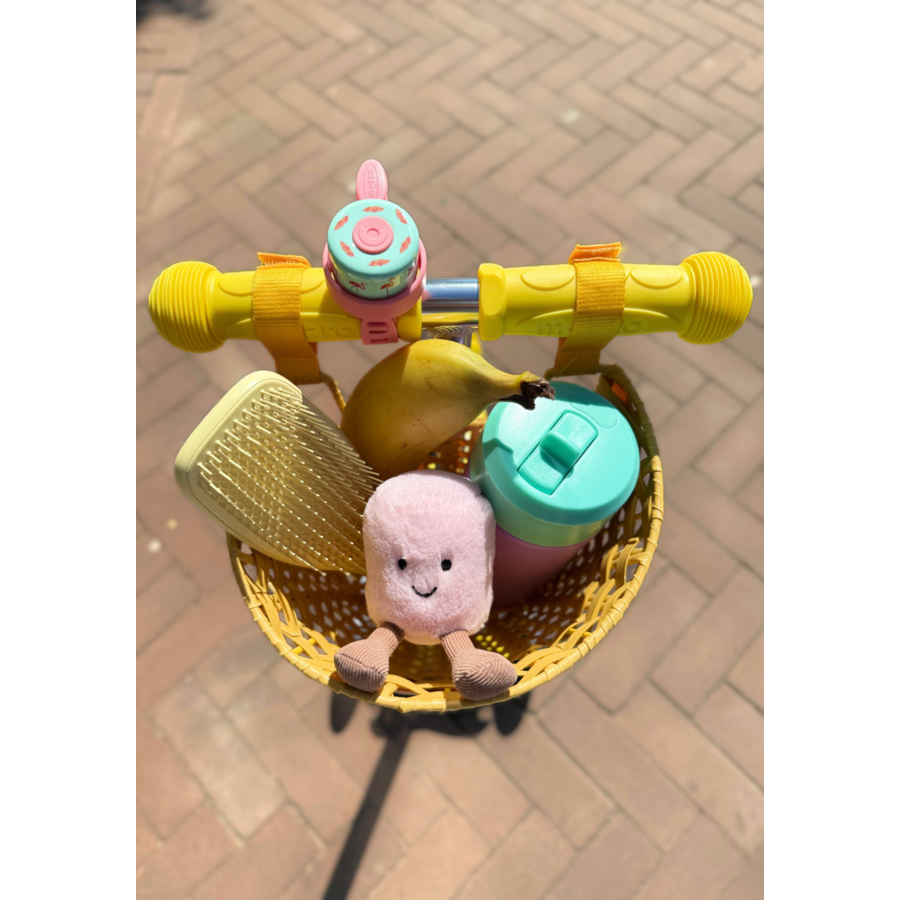 Scoot basket – for scooters and bikes – easy to attach – water-resistant – Yellow