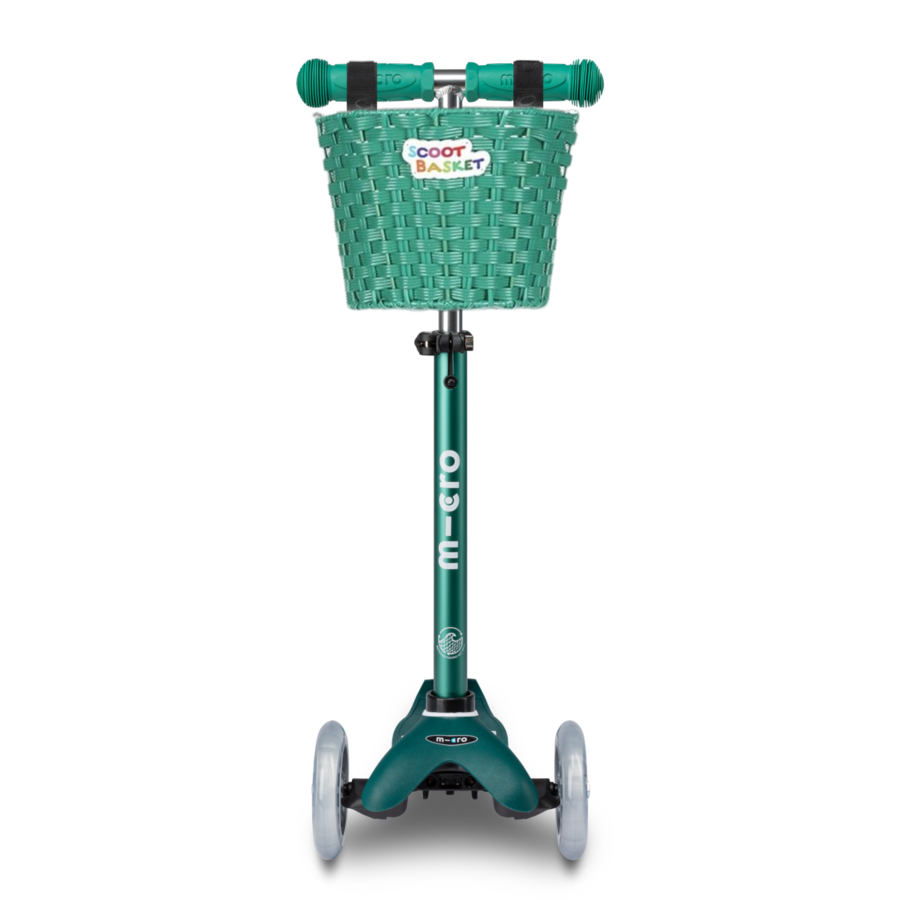 Scoot basket – for scooters and bikes – easy to attach – water-resistant – Green