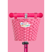 Scoot basket – for scooters and bikes – easy to attach – water-resistant – Pink