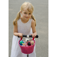 Scoot basket – for scooters and bikes – easy to attach – water-resistant – Pink