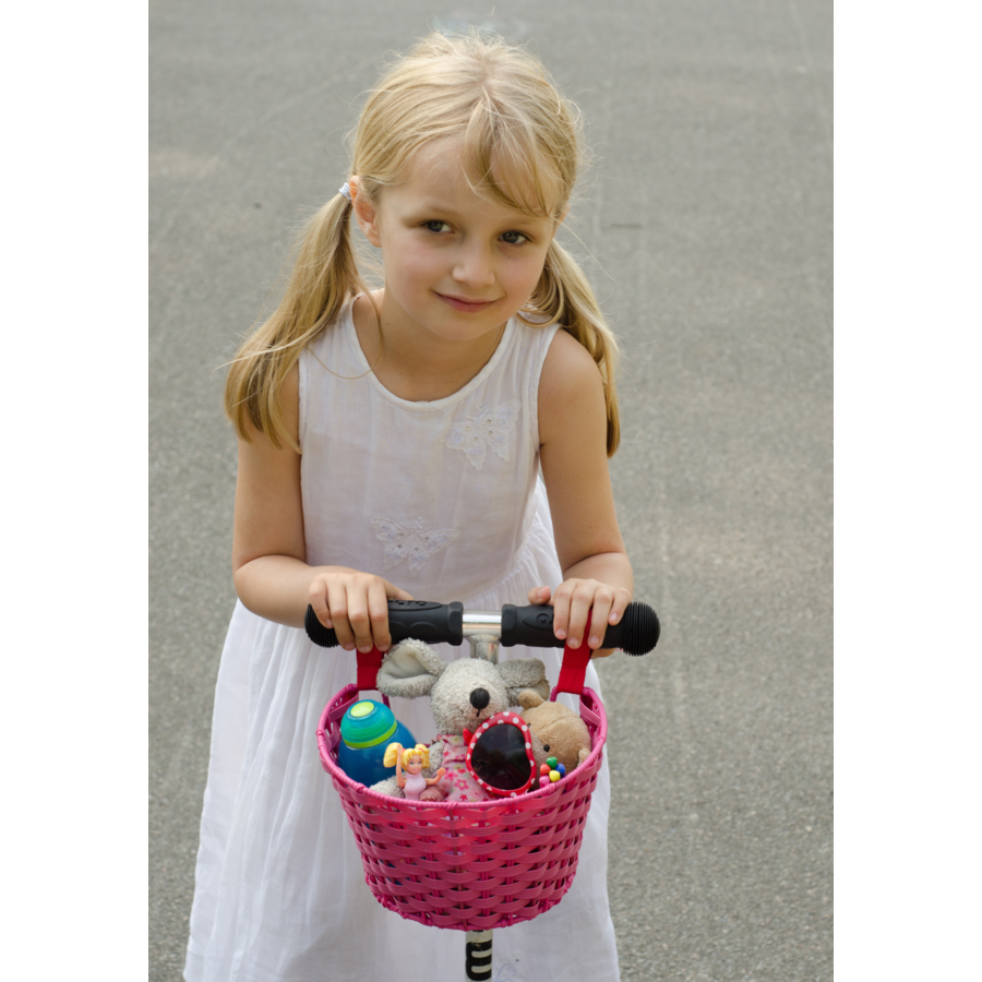 Scoot basket – for scooters and bikes – easy to attach – water-resistant – Pink