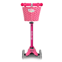 Scoot basket – for scooters and bikes – easy to attach – water-resistant – Pink