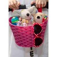 Scoot basket – for scooters and bikes – easy to attach – water-resistant – Pink
